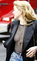 Amber Heard in see through