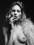 Anja Rubik nude in topless photoshoot