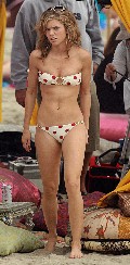 AnnaLynne McCord in bikini at the beach