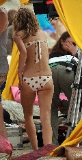 AnnaLynne McCord in bikini at the beach