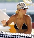 Anna Kournikova in black bikini