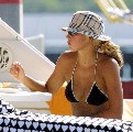 Anna Kournikova in black bikini
