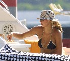 Anna Kournikova in black bikini