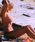 Annalise Braakensiek nude in Topless sunbathing
