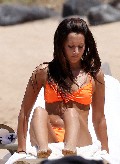 Ashley Tisdale in orange bikini