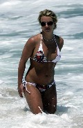 Britney Spears in white bikini