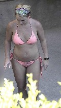 Britney Spears in pink bikini