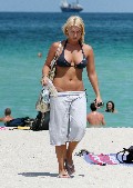 Brooke Hogan in blue bikini