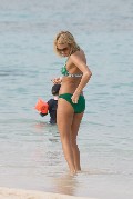 Carrie Underwood in green bikini