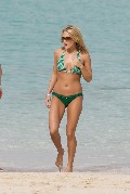 Carrie Underwood in green bikini