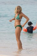 Carrie Underwood in green bikini