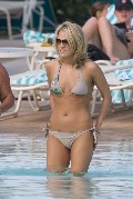 Carrie Underwood in green bikini