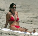 Courteney Cox in red bikini