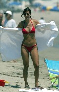 Courteney Cox in red bikini
