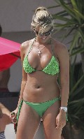 Danielle Lloyd in bikini at the beach