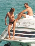 Elle Macpherson nude in Topless on a boat near St. Tropez