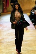 Emma Heming in catwalk see through