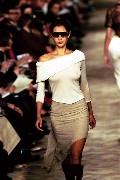 Emma Heming in catwalk see through