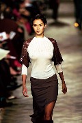 Emma Heming in catwalk see through