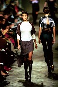 Emma Heming in catwalk see through