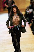 Emma Heming in catwalk see through