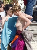 Emma Thompson nude in On the set of 'Love Punch'