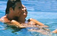 Federica Panicucci nude in Topless swimming