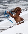 Geri Halliwell nude in topless on a yacht