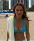 Giada De Laurentiis in blue bikini