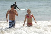 Hayden Panettiere in red bikini