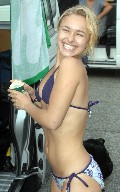 Hayden Panettiere in blue bikini