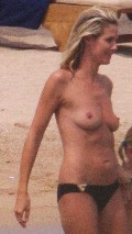Heidi Klum nude in Topless on the Beach