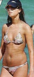 Holly Valance in white bikini