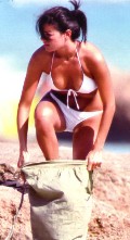 Ilaria D'Amico in white bikini
