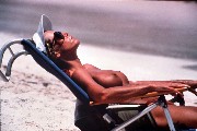 Jane Fonda nude in Topless sunbathing