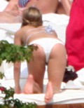 Jennifer Aniston in white bikini