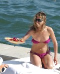 Jennifer Aniston in pink bikini