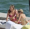 Jennifer Aniston in pink bikini