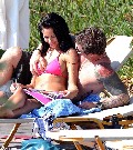 Jessica Jane Clement in purple bikini