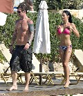 Jessica Jane Clement in purple bikini
