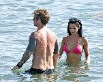 Jessica Jane Clement in purple bikini