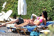 Jessica Jane Clement in purple bikini