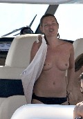 Kate Moss nude in topless on a yacht