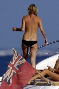 Kate Moss nude in topless on a yacht