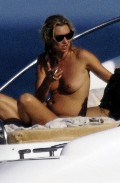 Kate Moss nude in topless on a yacht