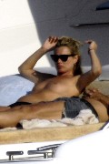 Kate Moss nude in topless on a yacht