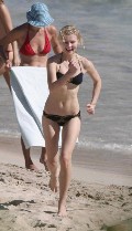 Kirsten Dunst in black bikini
