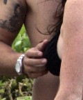 Lindsay Lohan in black bikini