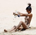 Ling Bai nude in topless