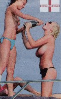 Michelle Marsh nude in topless on a yacht